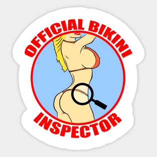 Official Bikini Inspector Funny Spring Break 2024 Sticker